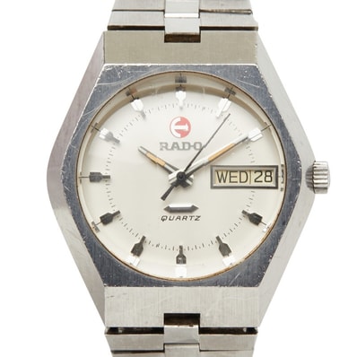 ラドー ヘキサゴン 腕時計 クオーツ ホワイト文字盤 ステンレススチール メンズ RADO 【中古】