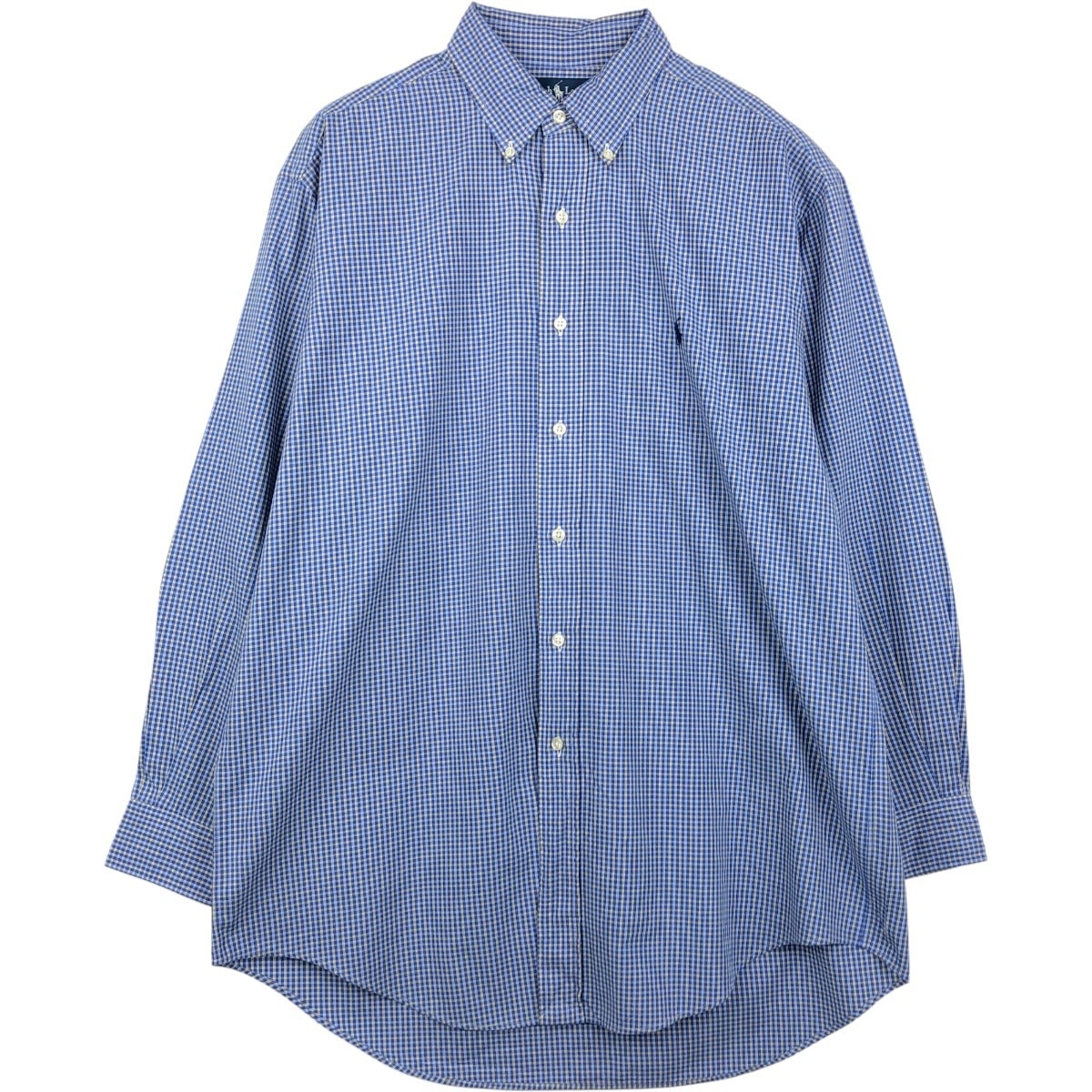 古着 ラルフローレン Ralph Lauren YARMOUTH 長袖 ボタンダウンチェックシャツ メンズL相当/eaa659319