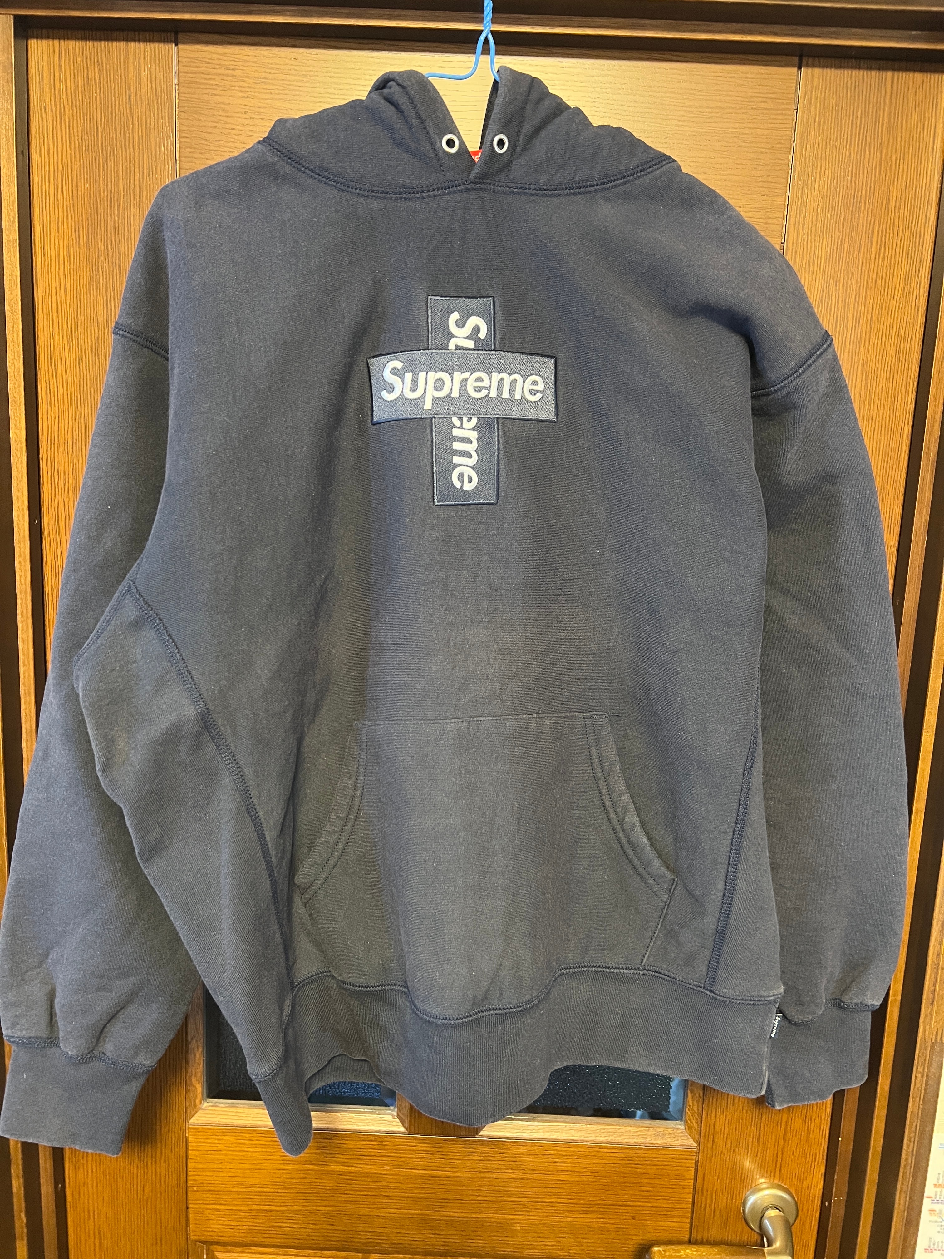 Supreme Cross Box Logo Hooded Sweatshirt 