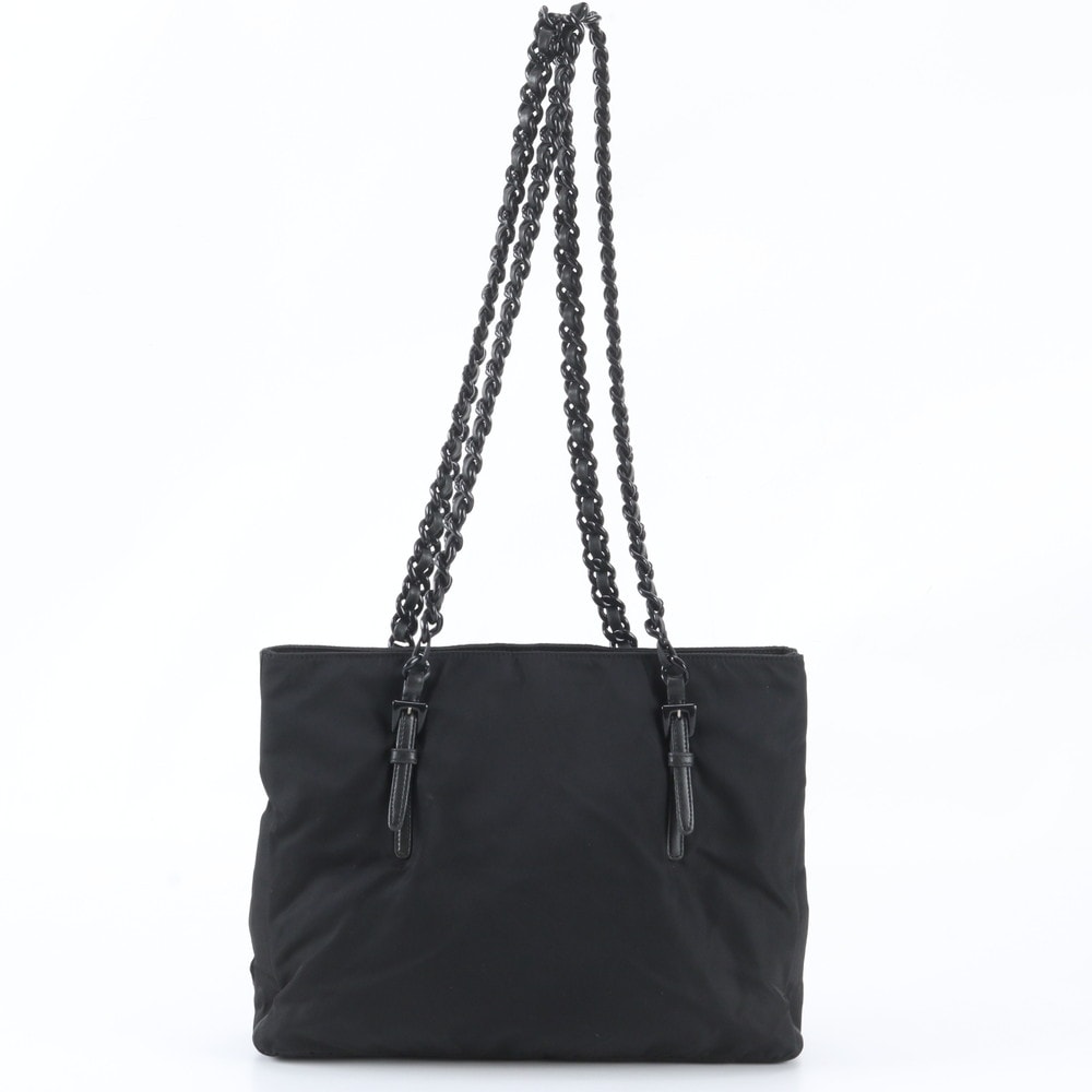 ■美品 プラダ テスート ナイロンプラ チェーン トライアングルロゴ