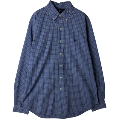 古着 ラルフローレン Ralph Lauren CLASSIC FIT クラシックフィット 長袖 ボタンダウンチェックシャツ メンズL相当/eaa628609