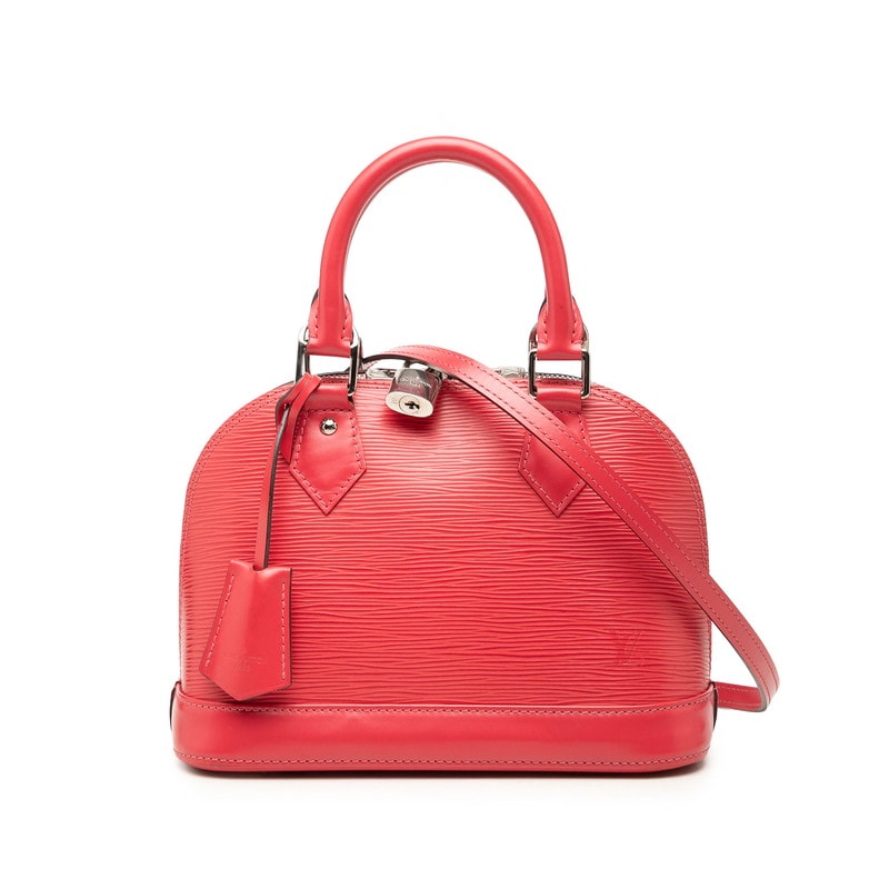 ルイ ヴィトン エピ アルマBB ハンドバッグ ショルダーバッグ 2WAY レッド系 レザー レディース LOUIS VUITTON 中古