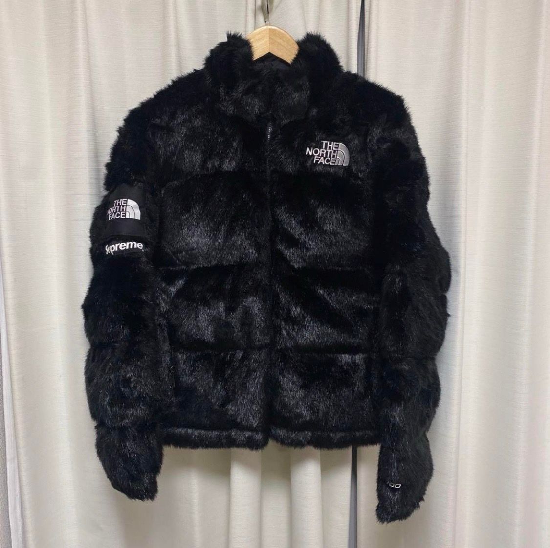Supreme x The North Face Faux Fur Nuptse Jacket "Black"