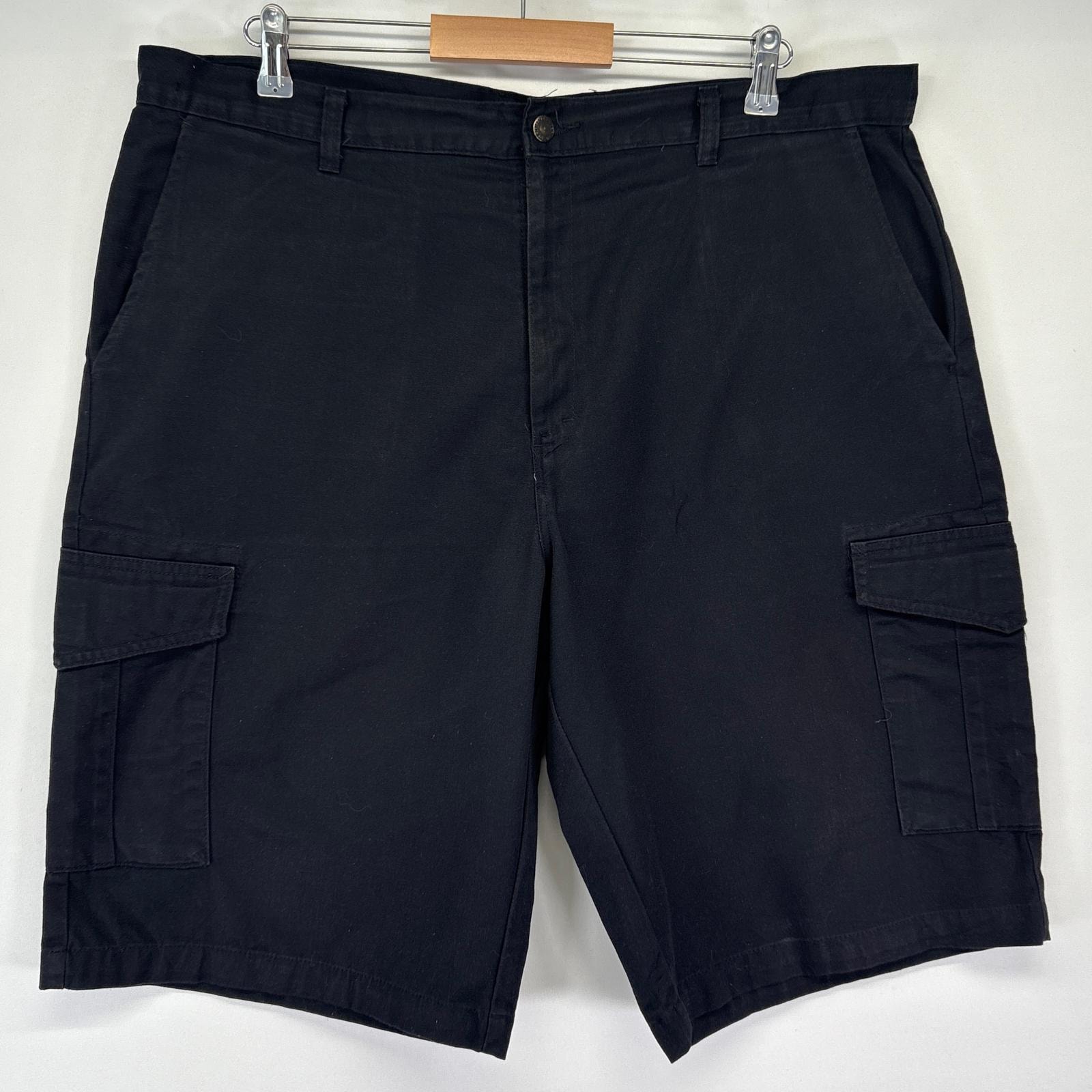 古着 ディッキーズ Dickies ショートパンツ ワーク カーゴ ハーフ 半ズボン 短パン 大きいサイズ ワンポイント ブラック メンズ