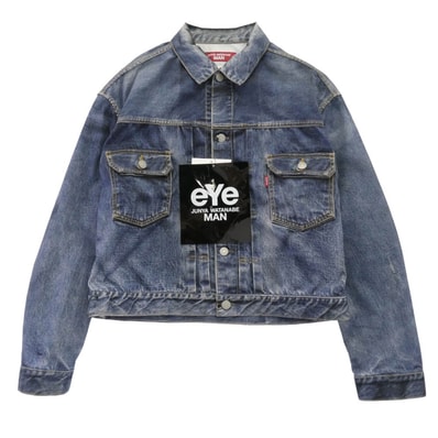 JUNYA WATANABE COMME des GARCONS MAN 25SS WO-J910 eye BerBerJin ナイロンツイル インクジェットプリント 507XX 2nd 転写デニム ジャケット ブルゾン 【極上美品】【中古】