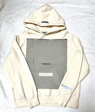 FEAR OF GOD ESSENTIALS 3D Silicon Applique Pullover Hoodie "Butter Cream"