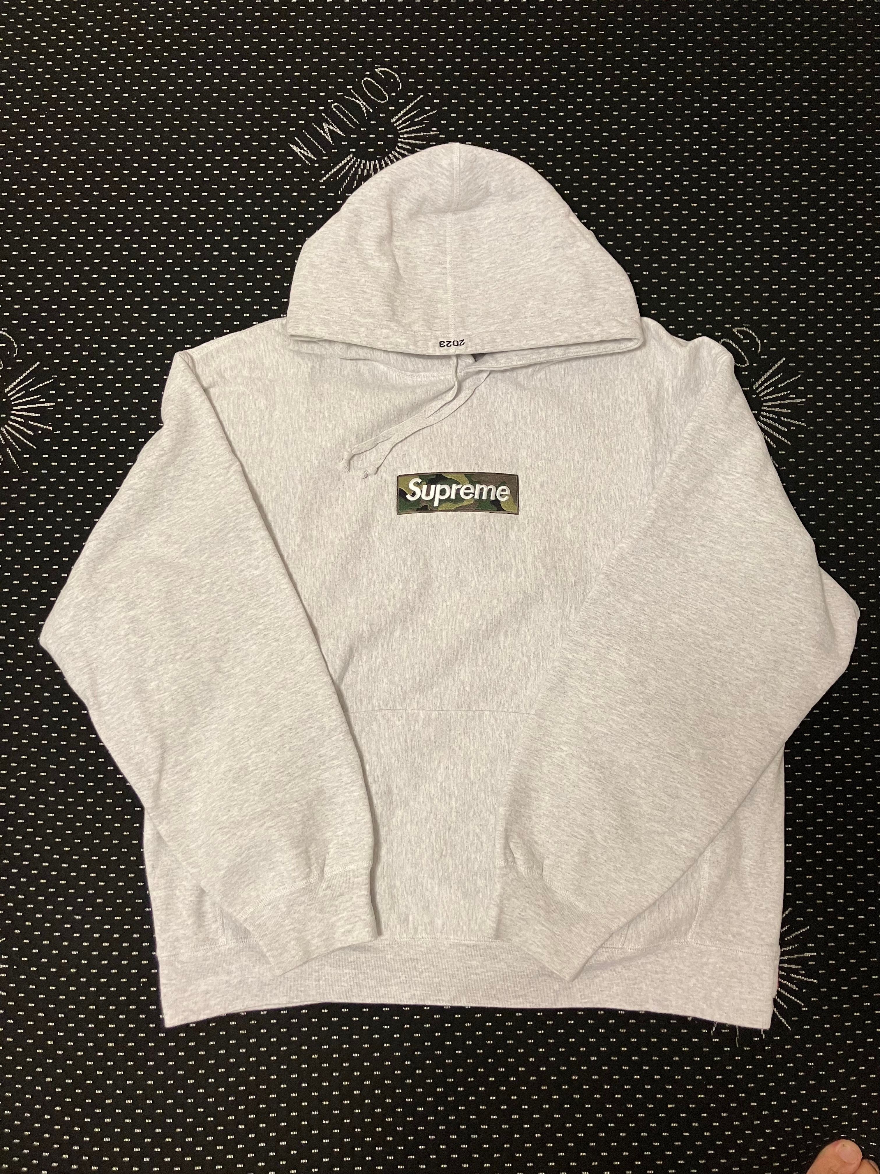 Supreme Box Logo Hooded Sweatshirt "Ash Grey" (23FW)