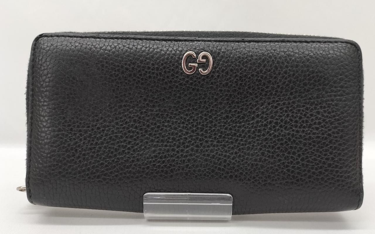 GUCCI Leather Zip Around Wallet "Black"