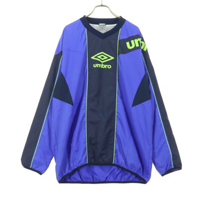 umbro アンブロ ブランドロゴ 長袖 ピステ O ブルー