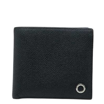 ブルガリ 二つ折り財布 30396 ブラック レザー メンズ BVLGARI 【中古】