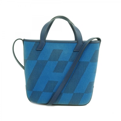 【6db1731】エルメス ハンドバッグ アンビエPM キャンバス ブルー Z刻印【中古】メンズ レディース ユニセックス