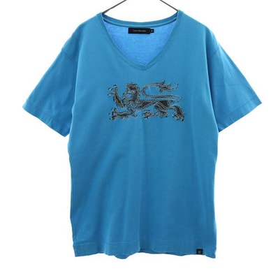 Calvin klein Jeans カルバンクラインジーンズ 刺繍 半袖 Tシャツ M ブルー