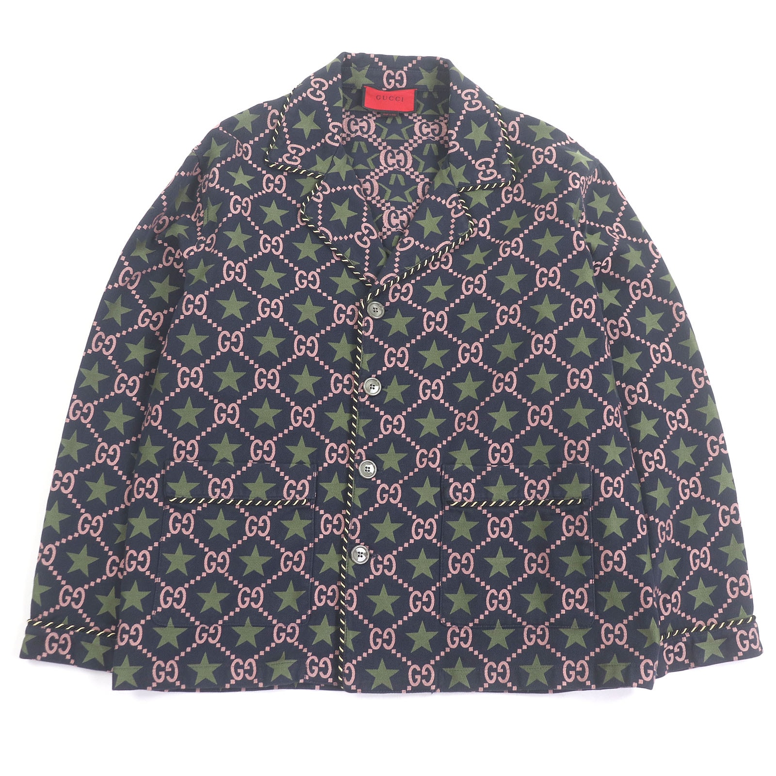 美品 グッチ テーラードジャケット ネイビー メンズ 50 576610