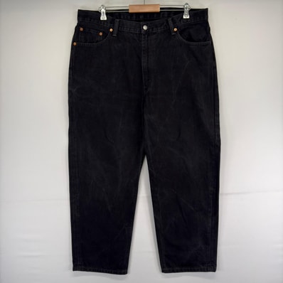 古着 リーバイス Levi's デニム パンツ 5ポケット 550 ブラックデニム 大きいサイズ テーパード バギー w42 L29 ブラック メンズ