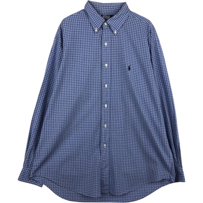 古着 ラルフローレン Ralph Lauren YARMOUTH 長袖 ボタンダウンチェックシャツ メンズL相当/eaa634801
