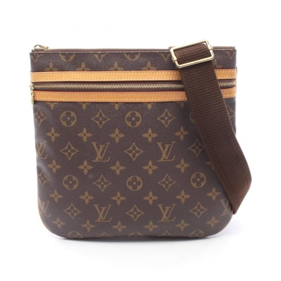 ルイ・ヴィトン LOUIS VUITTON ポシェットボスフォール ショルダーバッグ バッグ PVCコーティングキャンバス レザー モノグラム レディース ブラウン系 M40044 【中古】