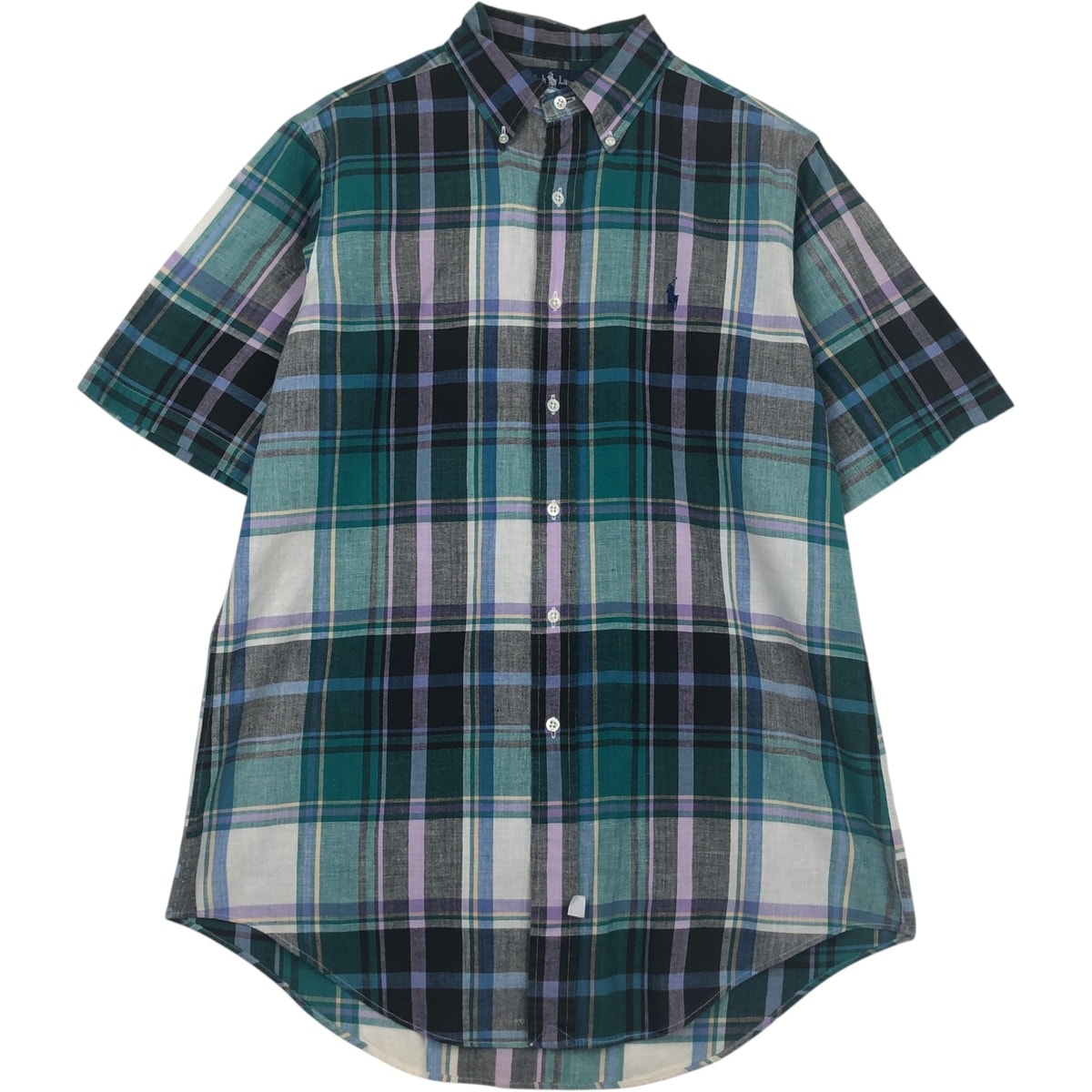古着 ラルフローレン Ralph Lauren 半袖 ボタンダウン チェックシャツ メンズM相当/eaa637748
