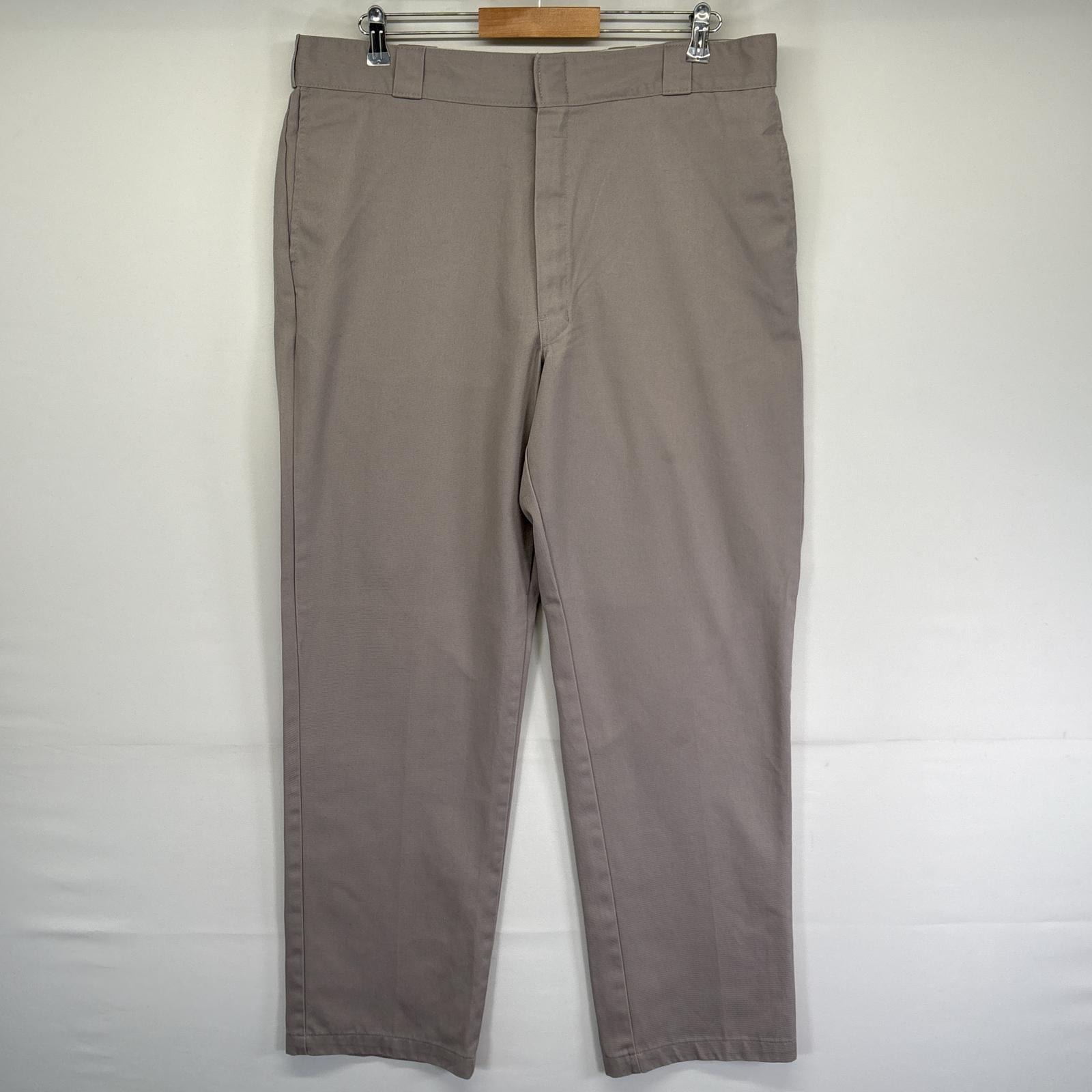 古着 ディッキーズ Dickies ワークパンツ チノパン ストレート ジッパーフライ 874 長ズボン 作業着 w38 L34  グレー メンズ