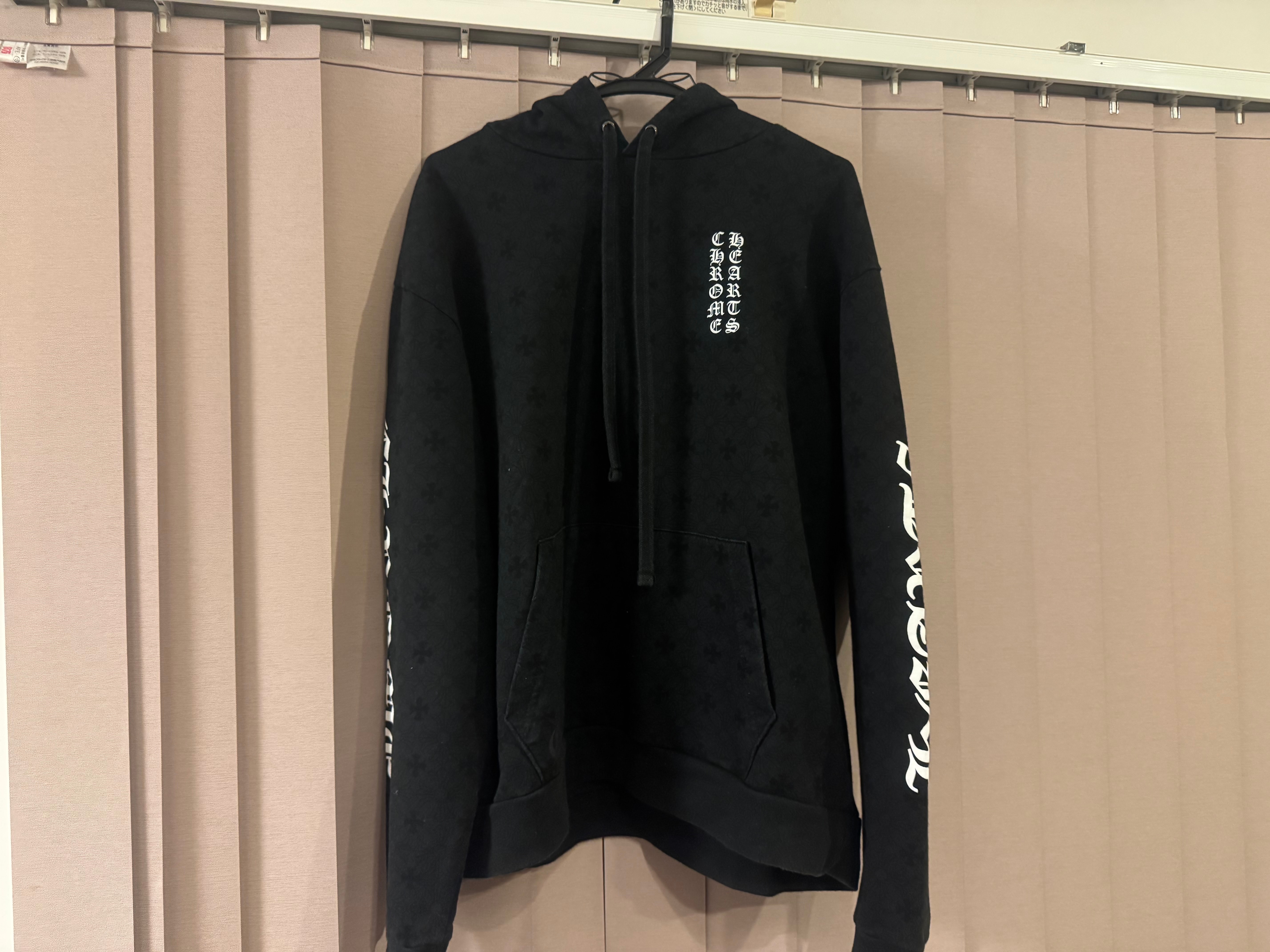Chrome Hearts CH Plus All Over Print Horseshoe Hoodie "Black"