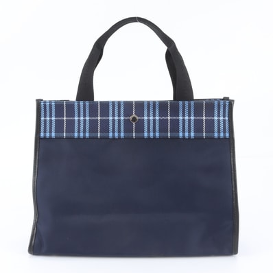 ■美品 バーバリー ノバ チェックトート バッグ レザー×ナイロン
