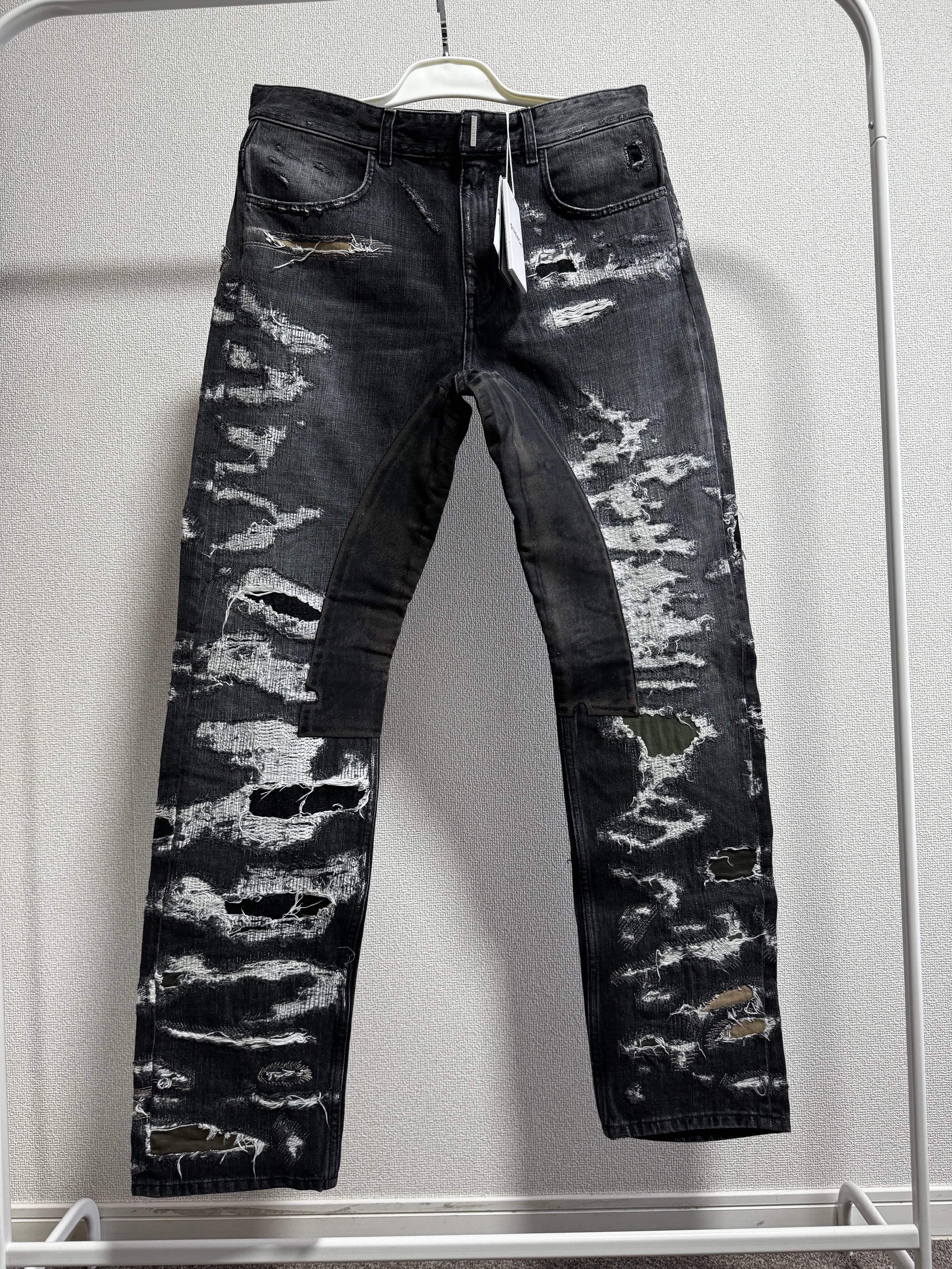 Givenchy デストロイ加工モールスキンデニムパンツ メンズ 32インチ