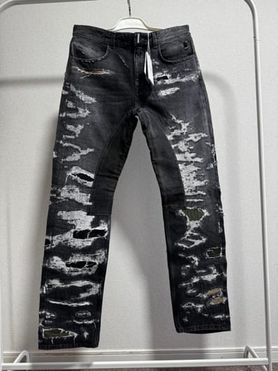 Givenchy デストロイ加工モールスキンデニムパンツ メンズ 32インチ