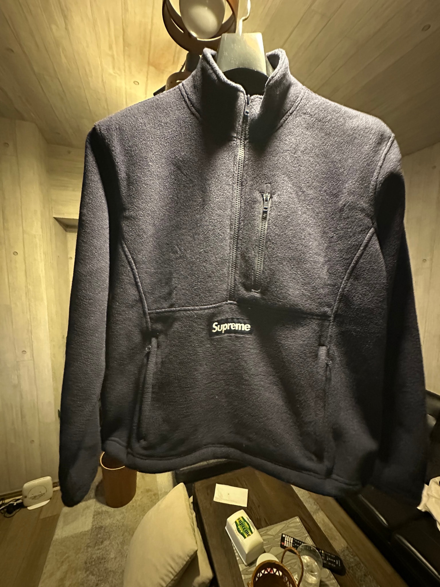 supreme ポーラテック スエットネイビー