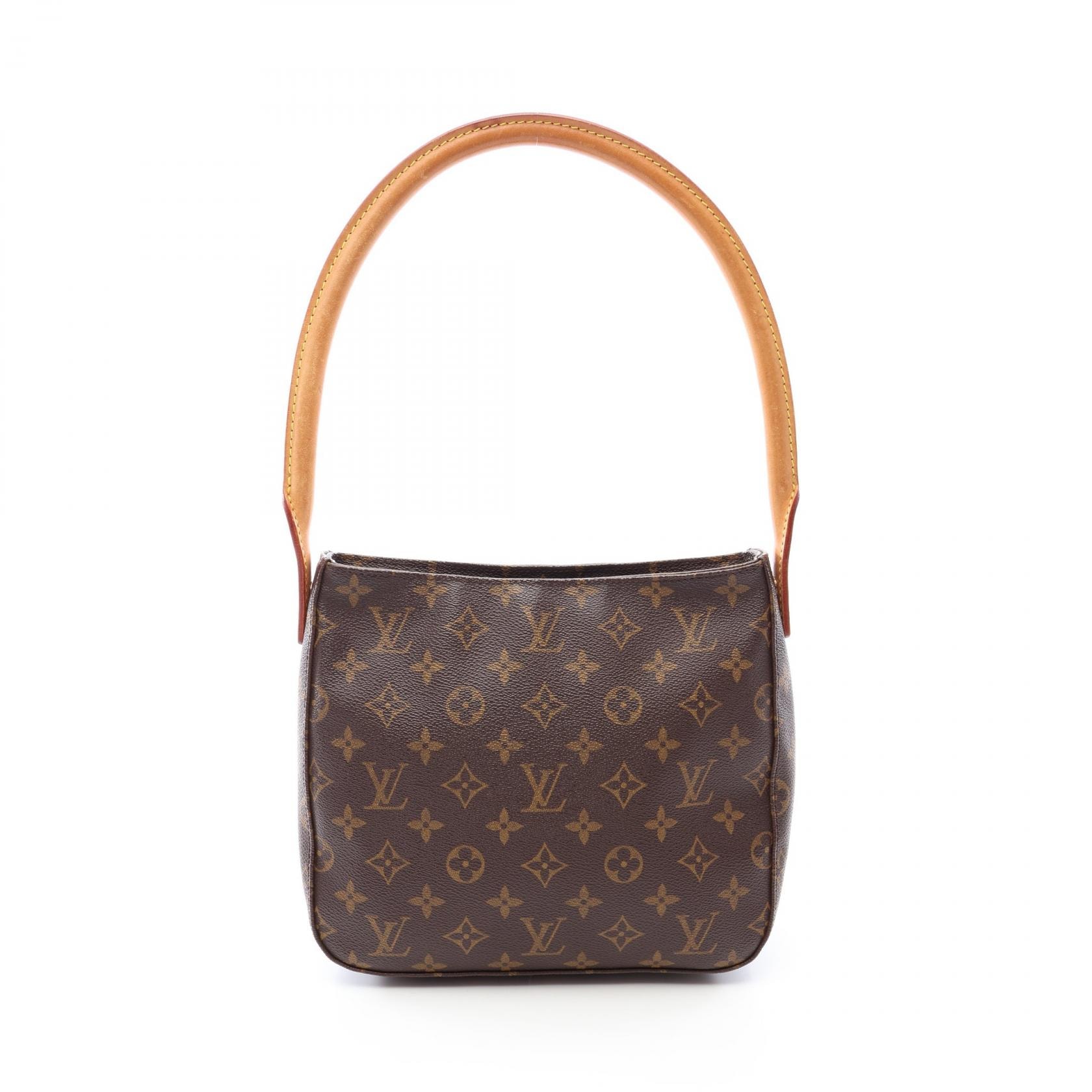 ルイ・ヴィトン LOUIS VUITTON ルーピングMM 2WAY ショルダーバッグ バッグ PVCコーティングキャンバス レザー モノグラム レディース ブラウン系 M51146 【中古】