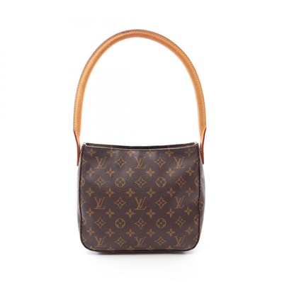 ルイ・ヴィトン LOUIS VUITTON ルーピングMM 2WAY ショルダーバッグ バッグ PVCコーティングキャンバス レザー モノグラム レディース ブラウン系 M51146 【中古】