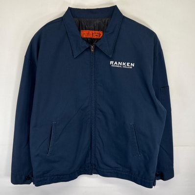 古着 レッドキャップ RED KAP ワークジャケット フルジップ カレッジロゴ 作業着 大きいサイズ 14041 ネイビー メンズ