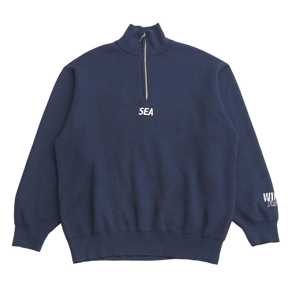 WIND AND SEA ウィンダンシー ニット サイズM ハーフジップ セーター カシミヤ混 ブランド古着【中古】20260327/RA8454