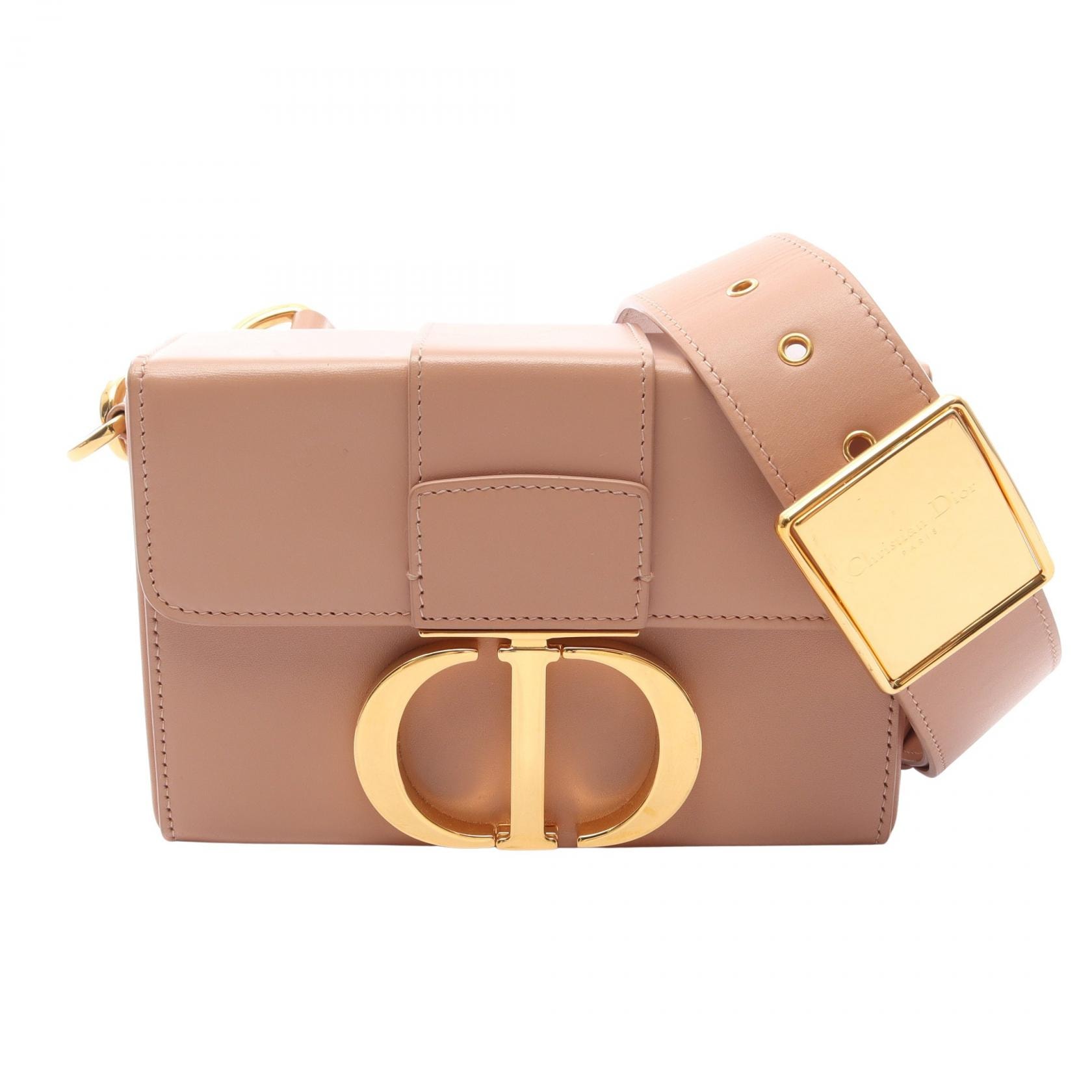 ディオール Dior 30 MONTAIGNE モンテーニュ ボックス ショルダーバッグ バッグ レザー レディース ピンク系 M9204UMOS 【中古】