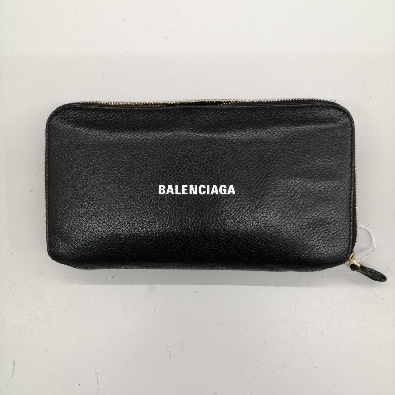 BALENCIAGA Cash Continental Wallet Grained Calfskin "Black"