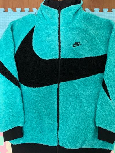 Nike Big Swoosh Reversible Boa Jacket "Illusion Green/Black"