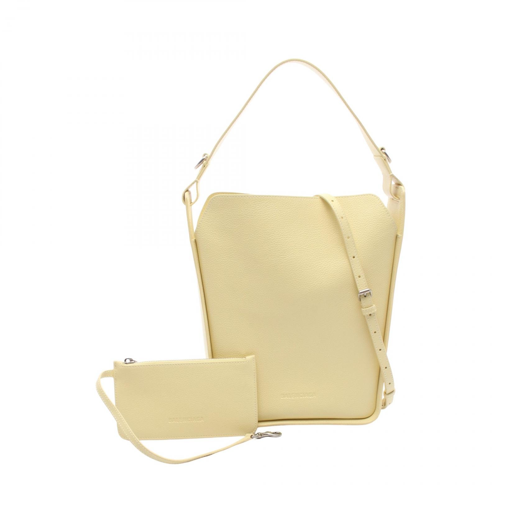 バレンシアガ BALENCIAGA TOOL2.0 ツール スモール ノース サウス トートバッグ バッグ レザー レディース イエロー系 669920 【中古】