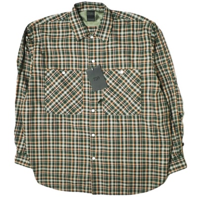 DAIWA PIER39 ダイワ ピア39 23SS TECH CAMP-COLLAR SHIRTS JACKET テックキャンプカラーシャツジャケット BE-81023 L(JP) GREEN CHECK トップス g16059
