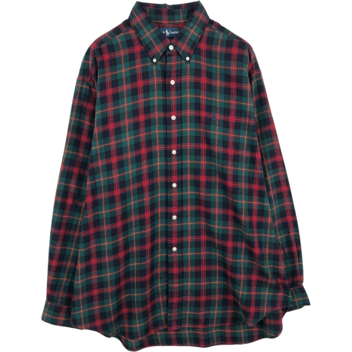古着 ラルフローレン Ralph Lauren BLAKE 長袖 ボタンダウン フランネルチェックシャツ メンズXL相当/eaa677114
