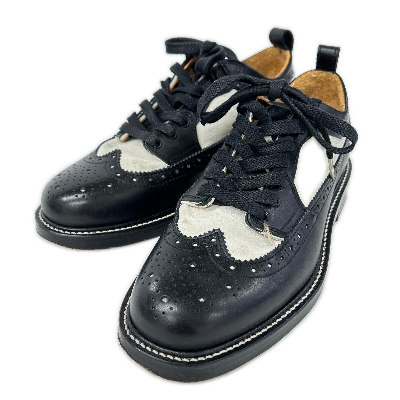 エンダースキーマ tq-s-ydn 余談一 ヨダンイチ レザー/スエード ローカット ウィングチップ シューズ 4