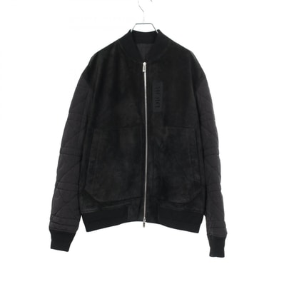 ディオール Dior カナージュ バーシティジャケット ブルゾン 衣料品 アウター スウェード ナイロン メンズ ブラック系 【中古】
