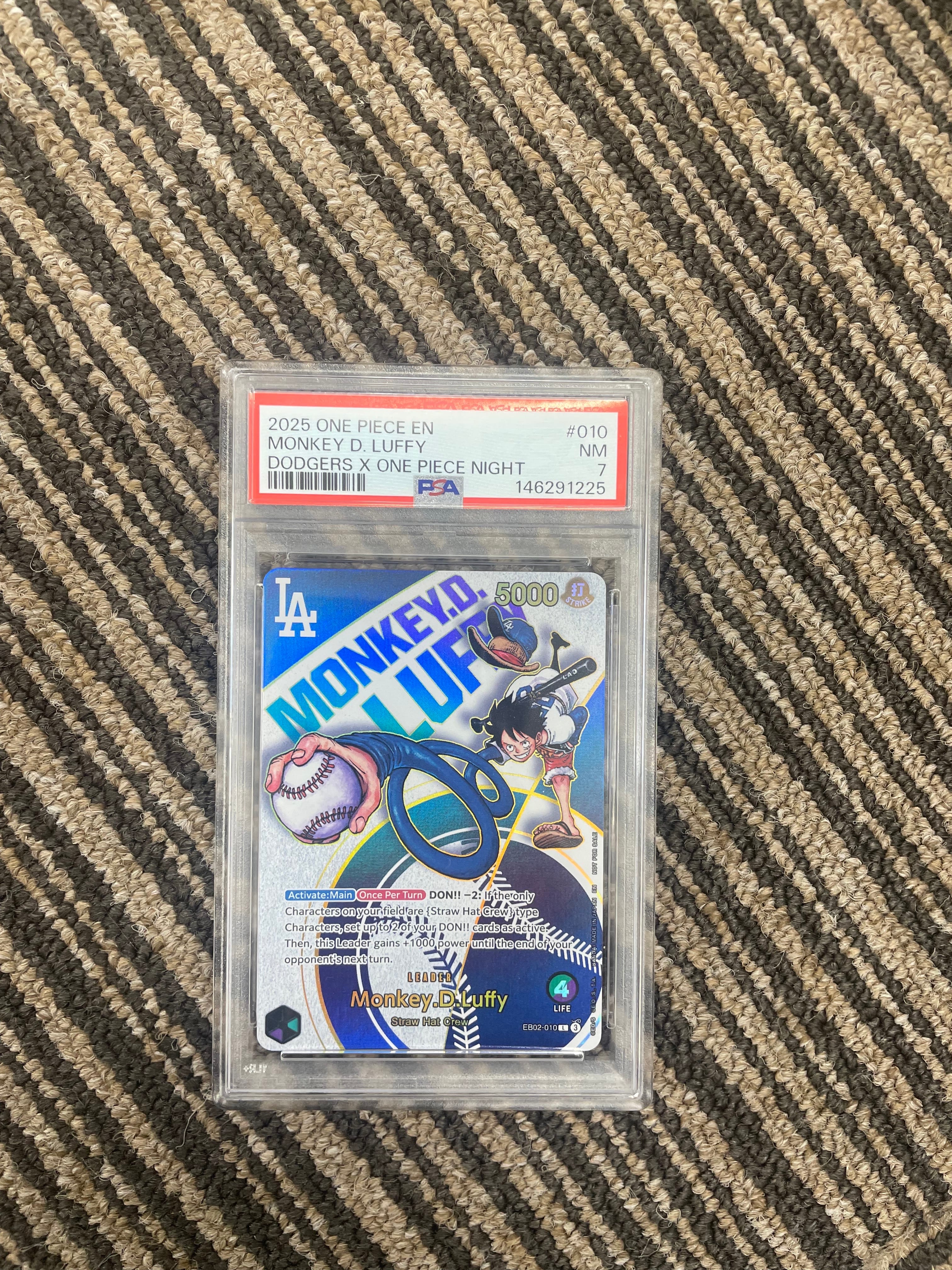 モンキー・D・ルフィ L [EB02-010]【英語版】(プロモーションカード「ワンピースカードゲーム x ロサンゼルスドジャース」)