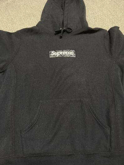 Supreme Bandana Box Logo Hooded Sweatshirt "Black"