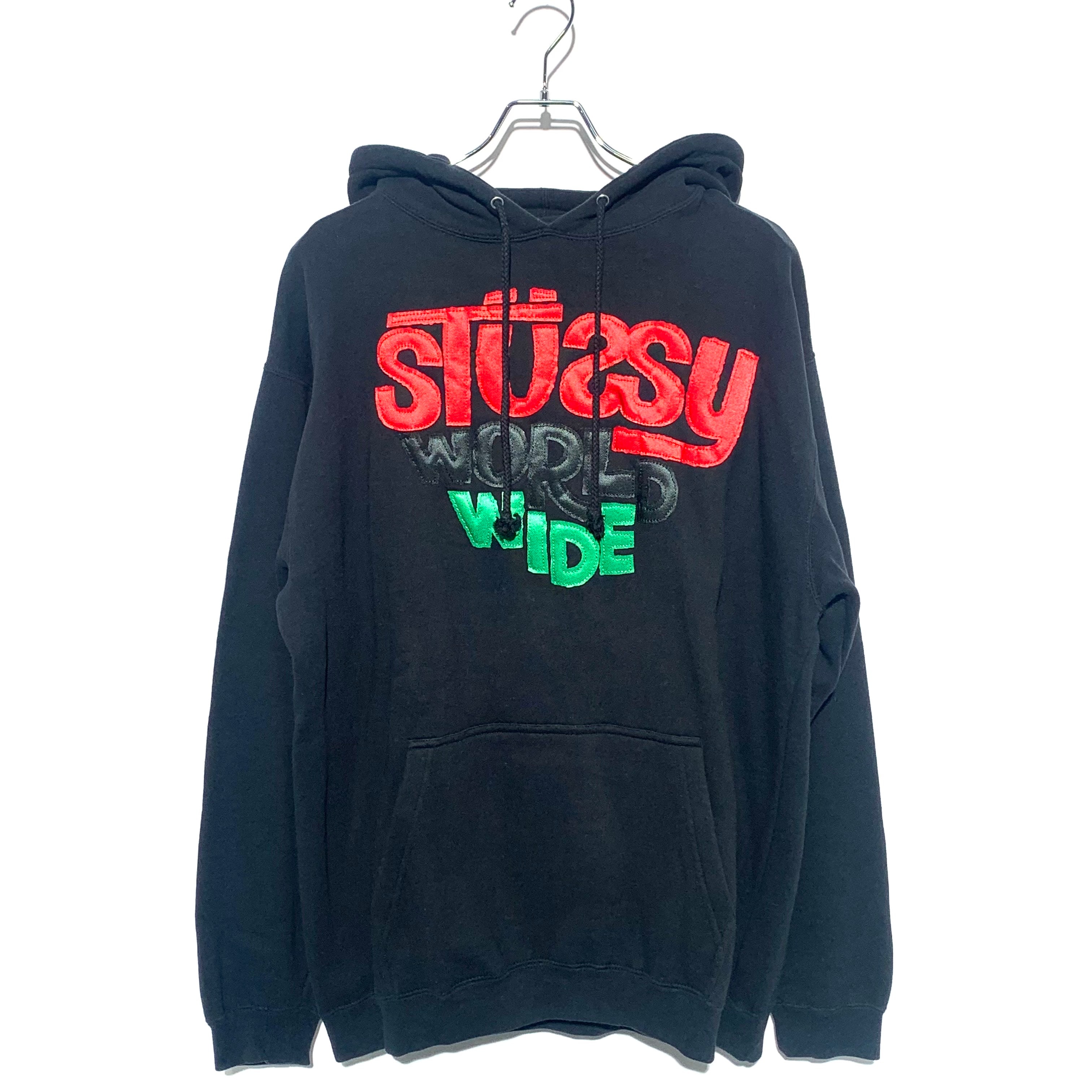 STUSSY Old World wide Hoodle Black Made In Usa