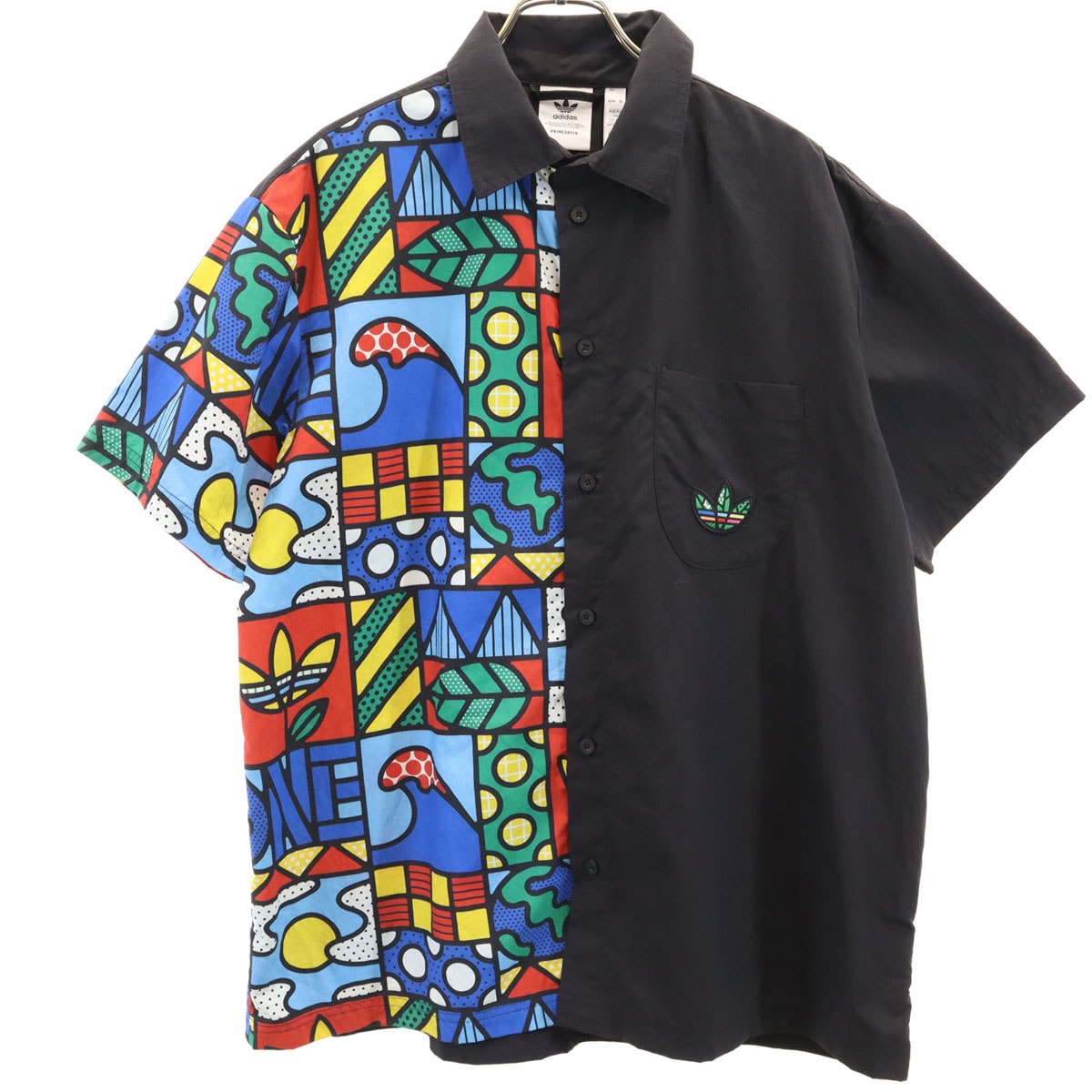 adidas アディダス BEING GREEN with CRAIG+KARL クレイグアンドカール コラボ トレフォイルロゴ 半袖 シャツ M ブラック