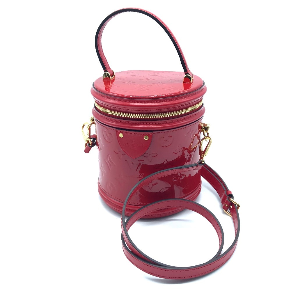 ルイヴィトン LOUIS VUITTON カンヌPM M53998 モノグラムヴェルニ カバン 2WAY 斜め掛け ハンドバッグ パテントレザー ルージュ レッド 未使用