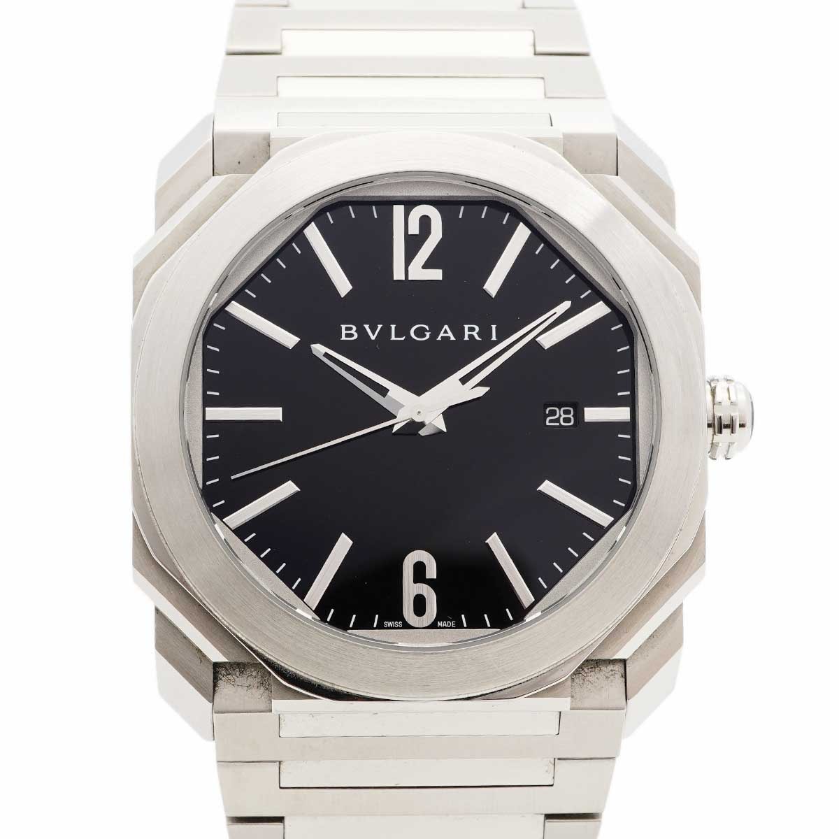 【6wdd0270】ブルガリ オクト 102031/BGO41S 黒文字盤【中古】腕時計 メンズ