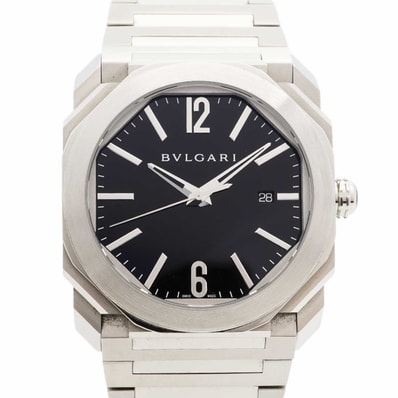 【6wdd0270】ブルガリ オクト 102031/BGO41S 黒文字盤【中古】腕時計 メンズ