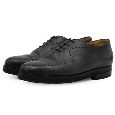 【SALE】Berluti ベルルッティ 1015 レザーシューズ サイズ 7 メンズ ホールカット 革靴 ダークグレー 灰色