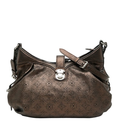 ルイ ヴィトン モノグラム マヒナL ハンドバッグ M95766 モルドレ ブラウン レザー レディース LOUIS VUITTON 【中古】