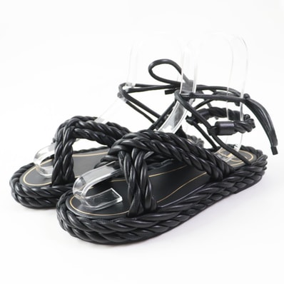 極美品 ヴァレンティノガラヴァーニ サンダル NERO 36 TW0S0Y14