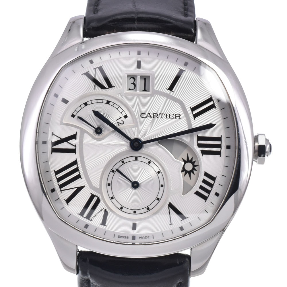 カルティエ CARTIER WSNM0005 ドライブドゥカルティエ シルバー 自動巻き メンズ 美品 保証書付き 腕時計 K#147182